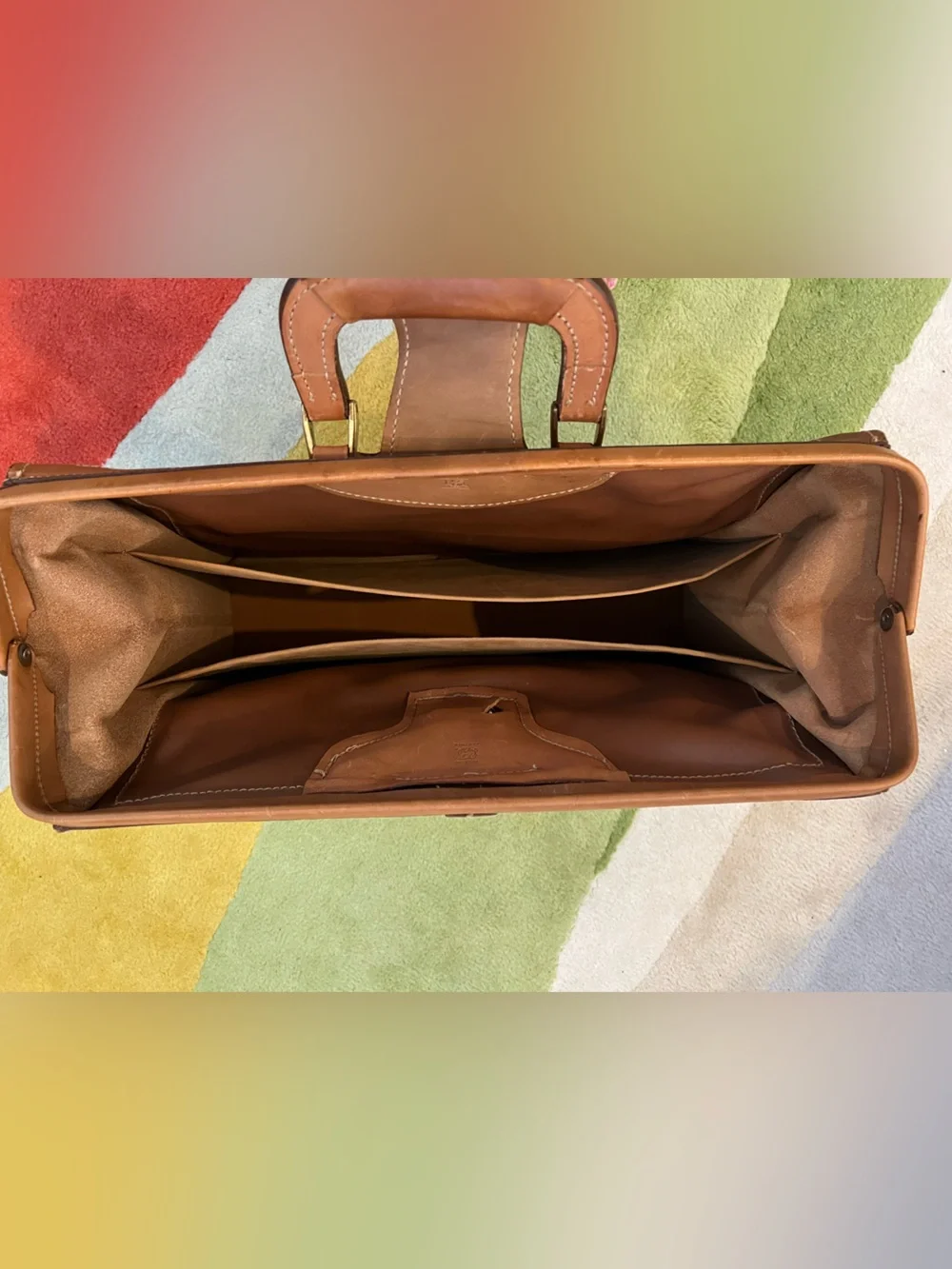 Vintage BELTING Leather Doctor Lawyer Briefcase Bag Mens